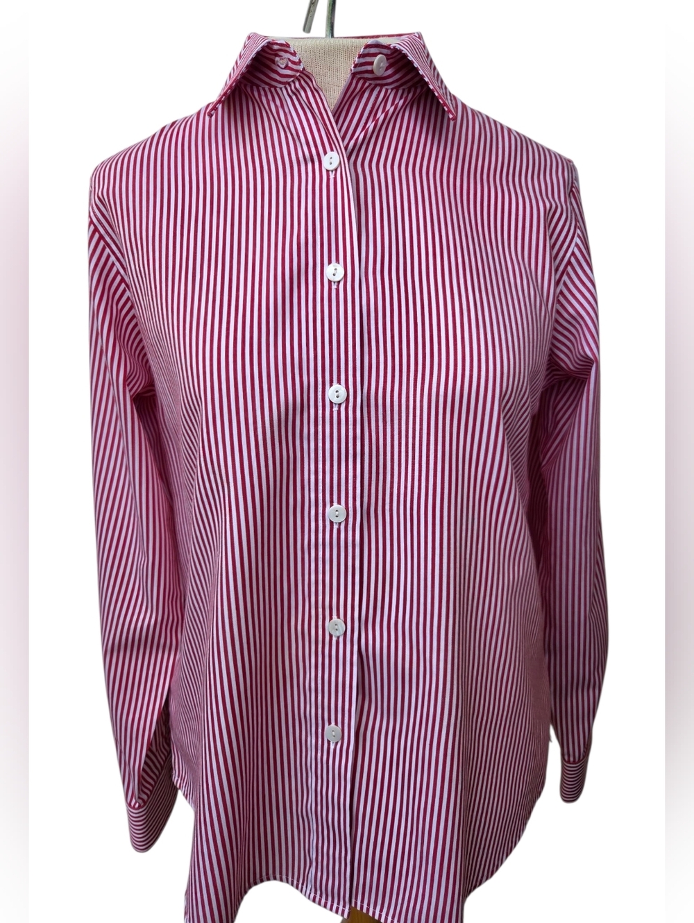 Foxcroft Wrinkle Free Striped Button Down Shirt Size-4P